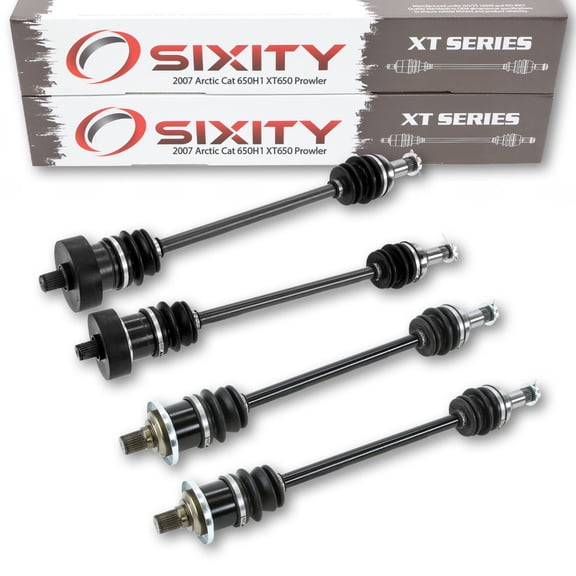 4 pc Sixity XT Front Rear Left Right Axle compatible with Arctic Cat Prowler 650 H1 / 650 XT 2007 - A/T U2007P2S4BUSZ 4X4