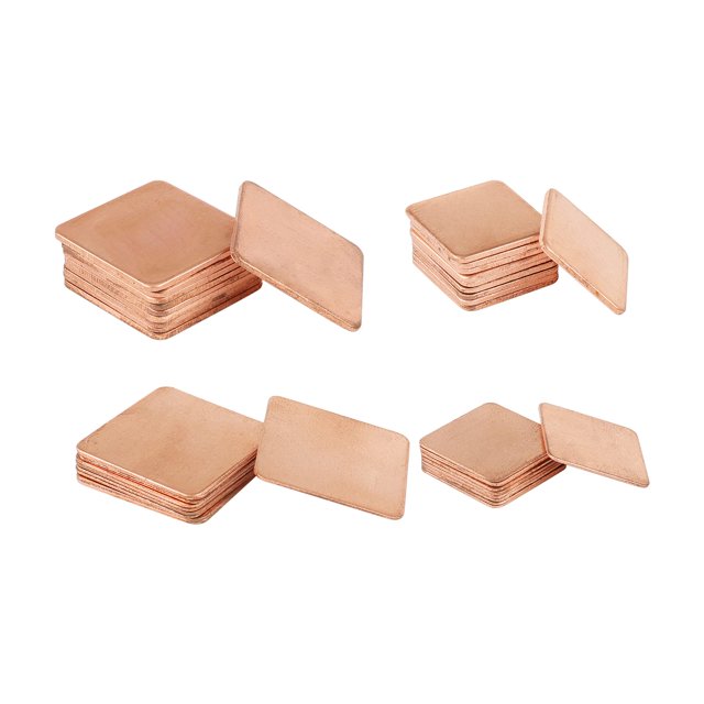 Newzoll 40 Uds Disipadores De Calor De Cobre 4 Tamaños 15X15Mm 20X20Mm Kit Térmico De Cuña De Almohadilla De Cobre Para Enfriar Ordenador Portátil Gpu Cpu Ic Chipset
