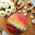 thumbnail image 2 of Round Placemats Oil Painting 15 inch Set of 2 Table Mats for Dining Table Red Yellow Heat Resistant Non-Slip Kitchen & Home Decorative Place Mat Set, 2 of 8