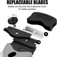 thumbnail image 3 of Razor Blade Scraper, 2-in-1 Scraper Tool with 10Pcs Plastic Blades and 10Pcs Metal Blades, Multi-Purpose Cleaning Razor Scraper for Decals, Stickers, Labels, Caulk, Adhesive, Paint Removal(Black), 3 of 5