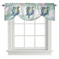 thumbnail image 2 of Summer Sea Turtle Tie Up Valances Curtain, Adjustable Kitchen Nautical Coastal Ocean Watercolor Turtle Coral Valances for Windows Decor, Rod Pocket Short Curtains Set for Bedroom/Bathroom, 42"x18", 2 of 9