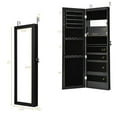 thumbnail image 3 of Gymax  Wall Door Mounted Lockable Jewelry Cabinet Armoire Organizer w/LED Black, 3 of 10