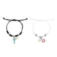 thumbnail image 1 of 2Pairs Stylish Couple Wristband Simple Bracelet Xmas Hand Ornament Random Style, 1 of 8