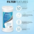 thumbnail image 5 of Metpure Universal 5 Micron 10” x 4.5” Whole House Carbon Water Filter Cartridge Replacement - Coconut Shell Carbon Block CTO. Compatible with/Replacement Pentek, Dupont, GE, etc. 2-Pack, 5 of 9