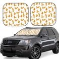 thumbnail image 2 of Picia Cartoon Squirrel 2 Piece Car Windshield Sun Shade Foldable | Foldable Sun Shield for Front Window Blocks UV Rays and Keeps Your Vehicle Cool-Large, 2 of 7