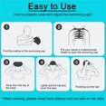 thumbnail image 4 of Bonnets de Bain, Bonnet de Natation, Confortable Sans Grave pour Hommes Adultes Courts, 4 of 4