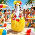 thumbnail image 6 of PoyoKee Porch Goose Outfits, 19.7" Hawaiian Tropical Goose Outfits with Hat Flower Lei, Beach Theme Porch Decor for Summer Garden Home Decor, Yellow, 6 of 8