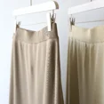 thumbnail image 4 of Falda midi de punto de talle alto y pierna recta de color liso minimalista para mujer, de largo medio, con abertura lateral que cubre la cadera, 4 of 5