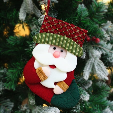Old Christmas Stockings Siaonvr Christmas Stockings Ornament Old Man Snowman Christmas Stockings Gift Bag ()