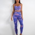 thumbnail image 2 of Tie Dye Workout Sets for Women 2 Piece Seamless Sports Bra Crop Tank High Waist Biker Shorts/Long Leggings Yoga Outfits, 2 of 5