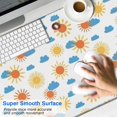 thumbnail image 2 of Long Mouse Pads for Desk,White Sun Cloud Pattern Desk Mats on Top Of Desks, Desk Mouse Pad Extra Large with 3mm Non-Slip Base and Stitched Edge for Gaming,Office,Work,Home 47.3"x23.6", 2 of 6