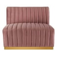 thumbnail image 4 of Modway Conjure Channel Tufted Performance Velvet Armless Chair - Gold/Dusty Rose, 4 of 7