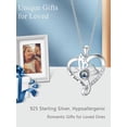 thumbnail image 2 of CACA LADY 100 Languages Projection Necklace I Love You Necklace 925 Sterling Silver Heart Butterfly Pendant Necklace jewelry Romantic Gifts for friend Women Birthday Anniversary, 2 of 6