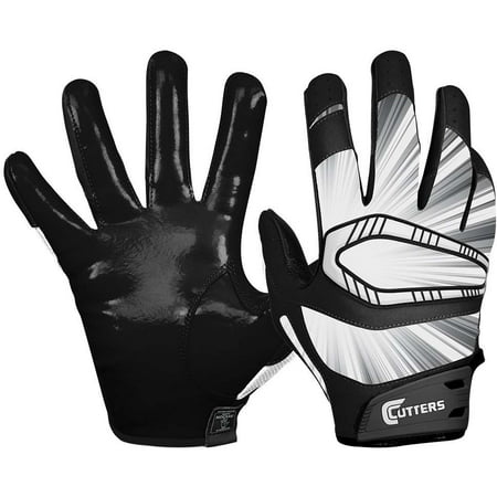 Cutters Gloves REV Pro Receiver Glove (Pair) Black (The Best Wide Receiver Gloves)
