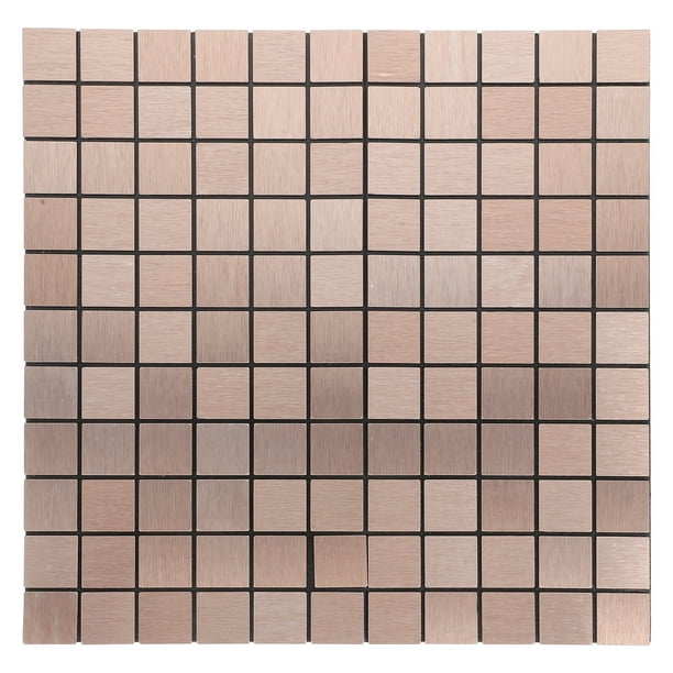 BRIGHTFUFU Azulejos autoadhesivos para pared con panel de azulejos de aluminio 3D, pegatinas de azulejos de mosaico para decoración de pared de cocina y baño, despegar y pegar