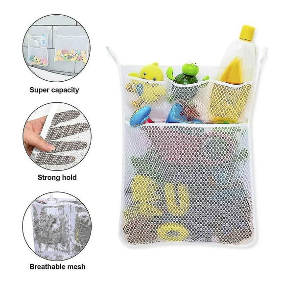 2 Pieces Bath Toy Storage Organizer Bath Toy Net Bath Toy Storage Mesh With