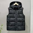 thumbnail image 2 of Stamzod Quilted Vest for Men Solid Color Sleeveless Winter Coat Casual Oversized Puffer Vests Mens Outerwear with Pocket Dark Gray E XXXL, 2 of 3