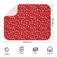 thumbnail image 2 of Red Christmas Tree Pattern Dish Drying Mat for Kitchen 1 Pack, Ultra Absorbent Microfiber Dishes Drainer Mats,18x24in(46x61cm), 2 of 4