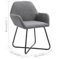 thumbnail image 4 of vidaXL Dining Chairs 6 pcs Dark Grey Fabric, 4 of 5