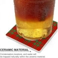 thumbnail image 3 of GZHJMY Christmas Frame with Tartan Printed Square Ceramic Coaster for Drinks with Cork Base for Coffee Cups, Place Mats for Home Decor, 4 Pcs, 3 of 4