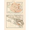 thumbnail image 2 of Baedeker 14x18 White Modern Wood Framed Museum Art Print Titled - Ragusa Croatia Europe - Baedeker 1910, 2 of 4