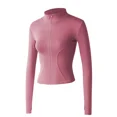 thumbnail image 2 of Chaqueta deportiva de manga larga con cremallera y bolsillos para mujer, camiseta de yoga, camiseta de secado rápido para gimnasio, ropa deportiva con protección solar, abrigos para correr, 2 of 2