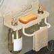 thumbnail image 5 of Organizador de Ducha de Pared, Organizador de Baño con Adhesivo, Porta Jabón y Champú con Estante de Plástico, 25x9.4x5.7cm, para Almacenamiento en Baño, Cocina y Aseo, 5 of 7
