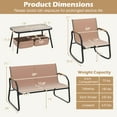 thumbnail image 3 of Costway 8 PCS Patio Furniture Set with 4 Rocking Bistro Chairs 2-Tier Coffee Table, 3 of 8