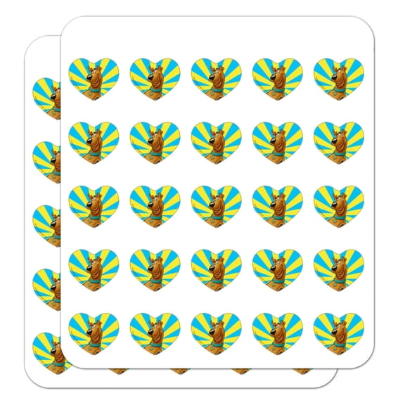 Scooby-Doo Character Heart Shaped Planner Calendar Scrapbook Craft Stickers