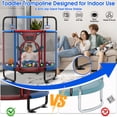 thumbnail image 6 of Cochan Trampoline for Kids 5FT 600LBS Toddler Trampoline with Enclosure Net and Handlebar, Mini Small Kids Trampoline for Age 1-6, Birthday Gift for Kids, 6 of 7