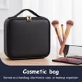 thumbnail image 3 of Qiyester Travel Makeup Case Adjustable Divider Portable Cute Cosmetic Bags Toiletry Case with Zipper for Women (Black), 3 of 10