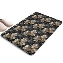 Pioneer Flower Floral Print Flannel Non Slip Door Rugs,Washable Door Mats Indoor,Decorative Door Mats,Dirt-Resistant and Absorbent Doormat for Entrance,Bedroom,Kitchen,Bathroom,23.5"x16"