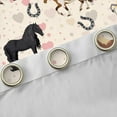 thumbnail image 4 of Castle Fairy Farmhouse Animal Horse Curtains Pack of 2 (42x84 Each) for Teens,Cartoon Love Heart Curtains Blackout,Western Vintage Aesthetic Bedroom Curtains,Microfiber Bedroom Decor, 4 of 6