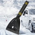 thumbnail image 2 of Multi-Functional Snow Removal Shovel, Car Snow Brush & Ice Scraper, Wide Plastic Shovel for Efficient Snow Sweeping & Glass Defrosting, 1Pc, Durable & Portable Ice Scraper Snow Brush(Black,11.8x4.1"), 2 of 6