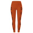 thumbnail image 4 of Halloween Orange High Waisted Leggings for Women Polyester,Spandex Full Length Capri Buttery Soft Yoga Pants for Workout Athletic 2XL, 4 of 4