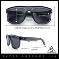 thumbnail image 3 of Gentlemanly Oversized Curved Top Racer Plastic Horned Retro Sunglasses Slate - Black, 3 of 7