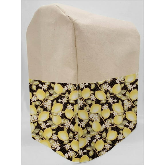 Canvas Lemon Blossoms Cover Compatible with Sunbeam Heritage Series 4.6qt Mixmaster by Penny's Needful Things (Natural)