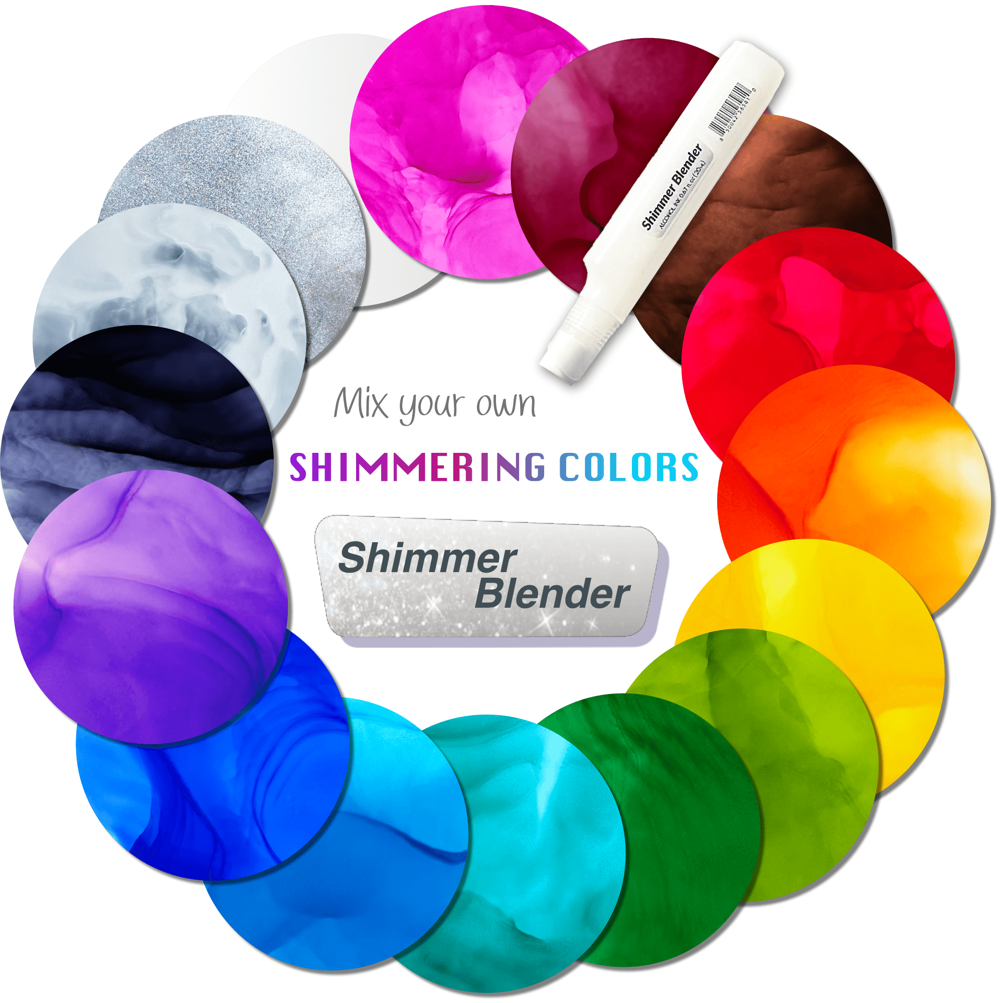 T-Rex Inks Starter Palette Alcohol Ink Set - Vibrant Professional Quality, 16 Colors, Huge 20ml Bottles, Intensely Saturated, High Gloss, for Painting, Tumblers & Epoxy Resin Art