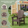 thumbnail image 6 of WestinTrends Malibu Kids Outdoor Adirondack Plastic Patio Chair (Set of 4), Dark Brown, 6 of 14