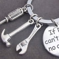 thumbnail image 5 of Shenmeida 4Pcs Dad Keychain Dad Gifts From Son Daughter Christmas Gift Keyring Father's Day Gift For Dad Papa Daddy (If dad can't fix it, no one can), 5 of 6