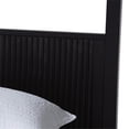thumbnail image 4 of Baxton Studio Primrose Mid-Century Black Fluted Wood King Size Canopy Bed, 4 of 18