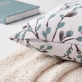 thumbnail image 3 of REGALWOVEN 2 Pcs Classical Embroidery Jacquard Teal Decoration Throw Pillow Cover Pattern Pillow Cases for Outdoor Indoor Blue Flower 12" x 20", 3 of 6