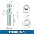 thumbnail image 4 of Unique Bargains 10mm Car Strut Ball 5/16-18 Thread 1" Long Shank for Gas Lift Support Strut End Fittings Metal Set of 2, 4 of 7