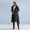 thumbnail image 4 of Women's Waisted Mid-Length Siberian Goose Down Jacket With Back Heating, 4 of 7