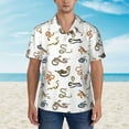 thumbnail image 2 of Balery Snake Camisas hawaianas de manga corta para hombre, camisas playeras de corte holgado, camisas de vacaciones con botones,Small, 2 of 7