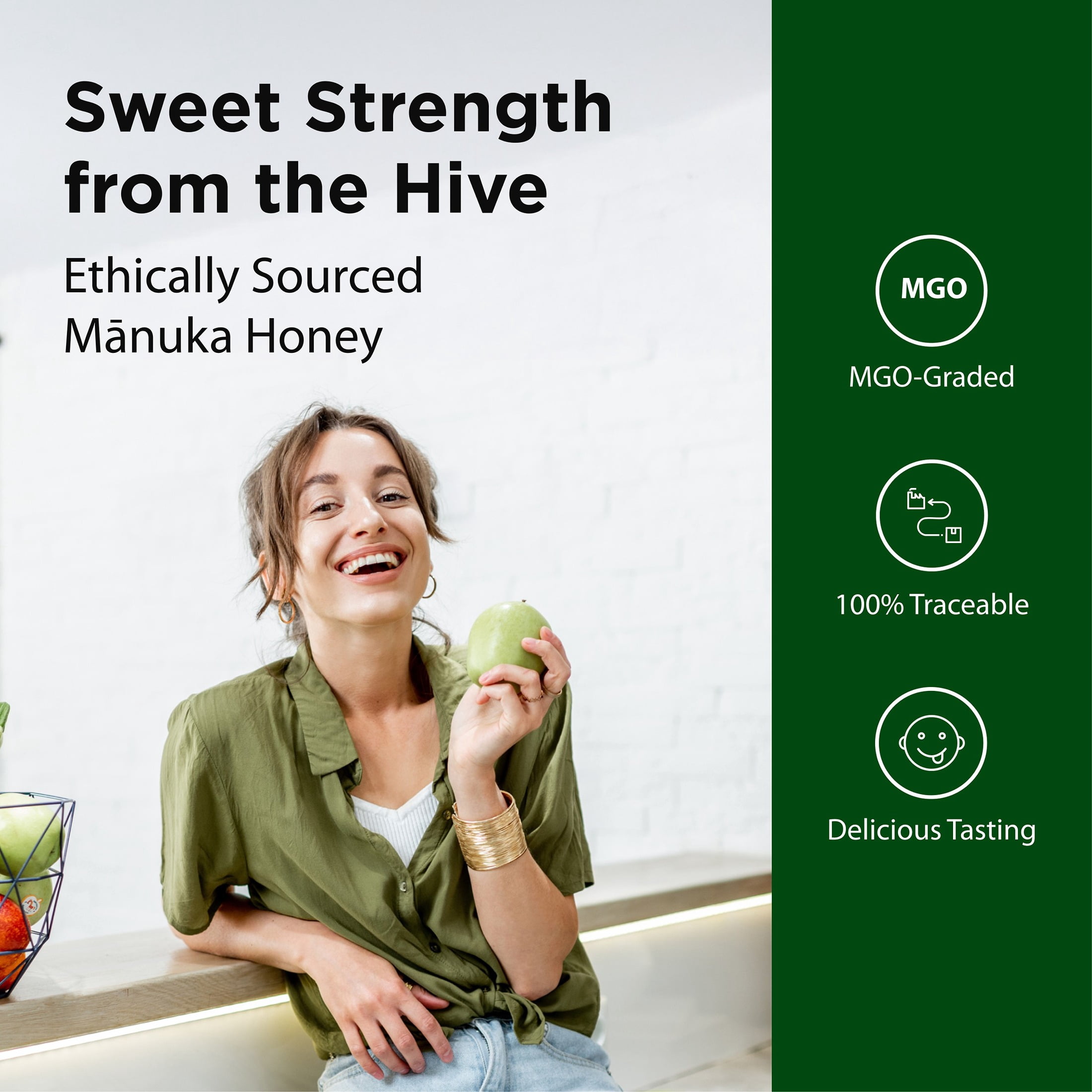 Flora - Mānuka Honey Blend MGO 30+, New Zealand Honey, 100% Traceable MGO,Natural Healing, Sore Throat Relief, Aids Digestion, 8.8-oz. Jar