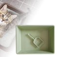thumbnail image 3 of Caja de arena para gatos Zulema Bandeja de arena para gatos 39 cm x 30 cm x 10 cm Verde, 3 of 8