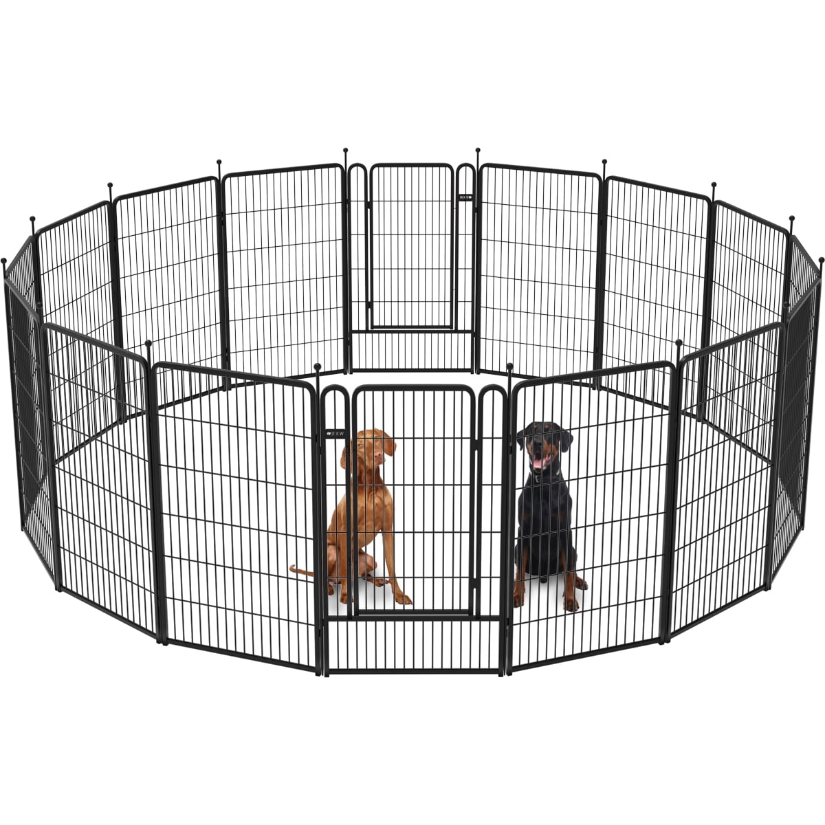 FXW Rollick Dog Playpen Outdoor, 16 Panels 50" Height Dog Fence