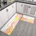 thumbnail image 3 of Kitchen Rugs and Mats Non Skid Washable Yellow Blue Dalia Floral Kitchen Mat and Rug Set,Floor Cushion Absorbent Rug,Rubber Backed Area Rugs for Kitchen Laundry, 3 of 7