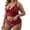 Wine, variant on TJAZFJPA Black Lingerie Dress Plus Size Lingerie Set for Women Sexy Lace Halter Bralette High Waist Panty Set Womens Lingeries Push up Sexy Women's Exotic Lingerie Sets Plus Size Mesh